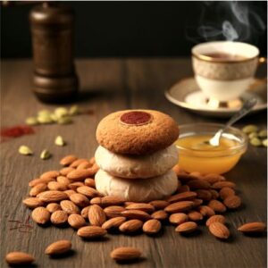 Roasted Badam in Pure Ghee Nankhatai